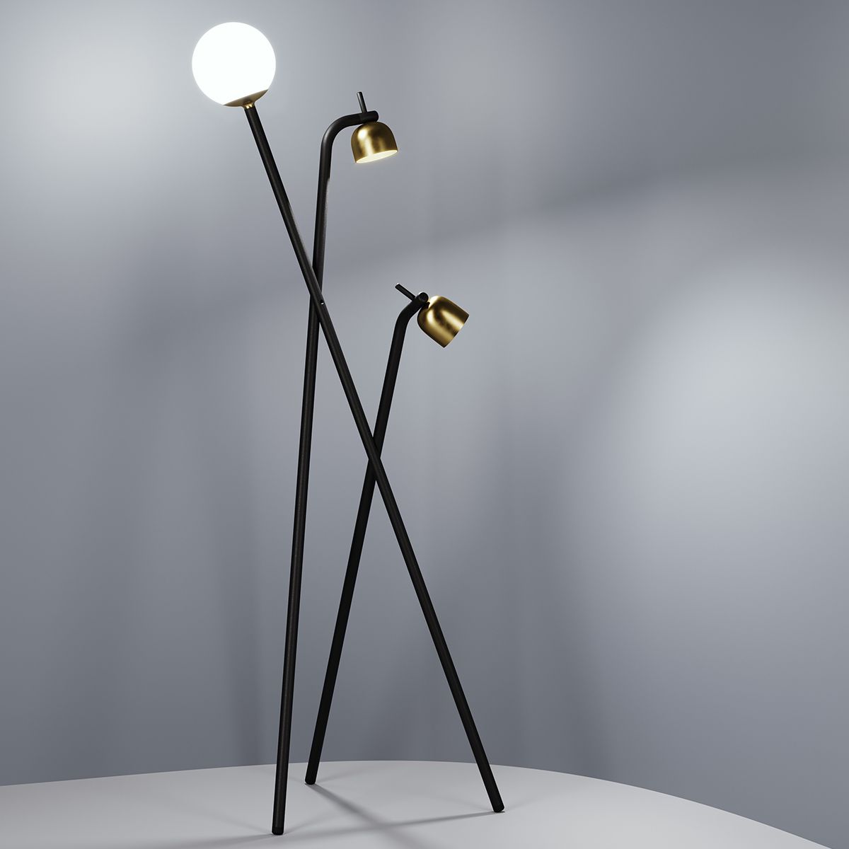 Tripod Floor Lamp by Fontana Arte Floor Lamps Tripod Floor Lamp by Fontana Arte Floor Lamps